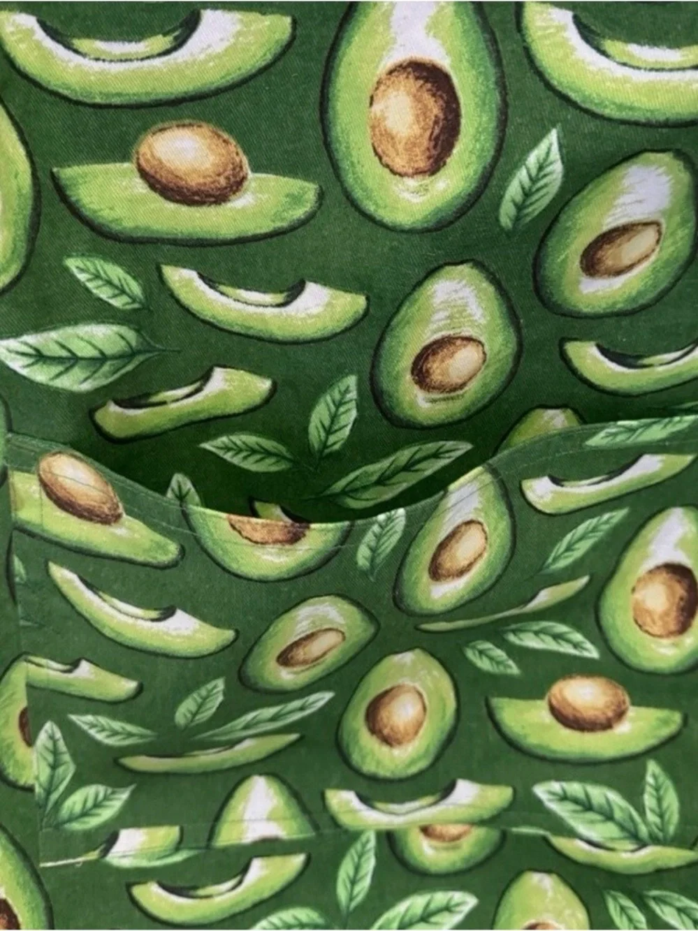 Avocado Print Kitchen Apron - Green